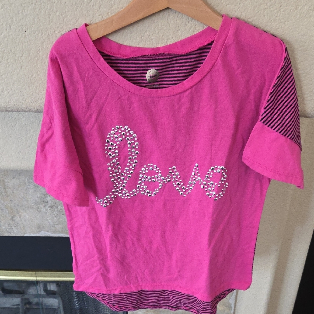 Total Girl Pink Love Design Tee